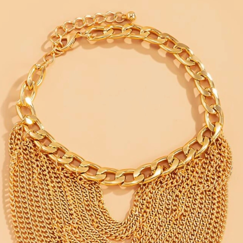 Gold Chain Dangle Heel Anklets - Picture 3 of 6